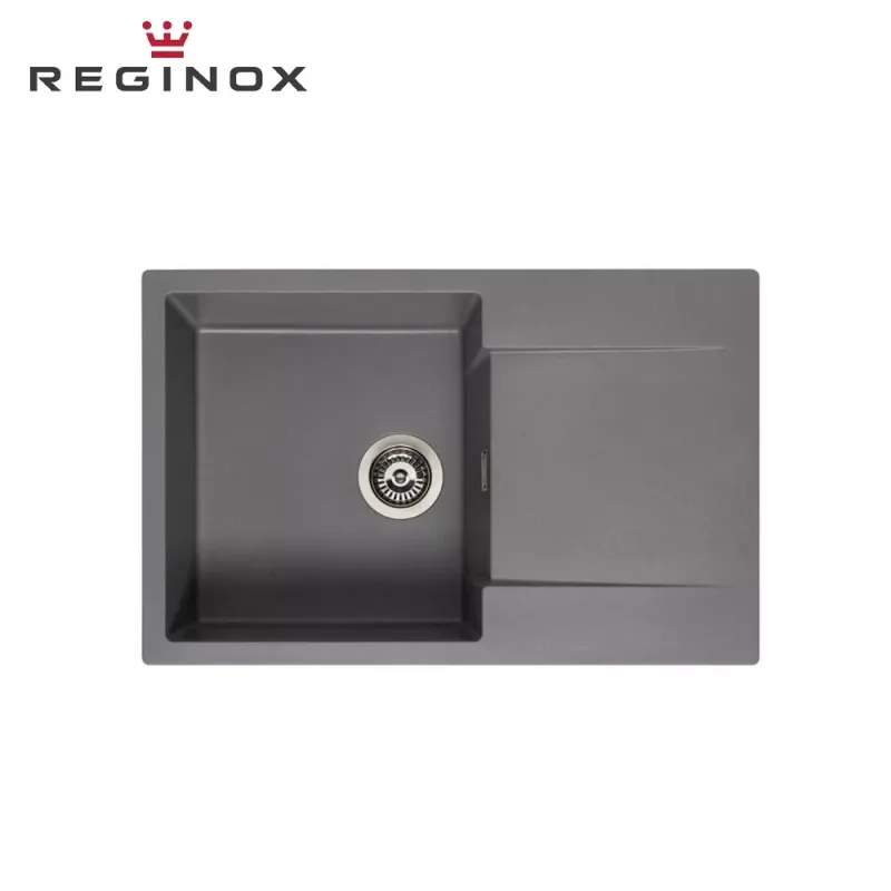 Reginox Amsterdam 78 Granite Sink (Grey Silvery)