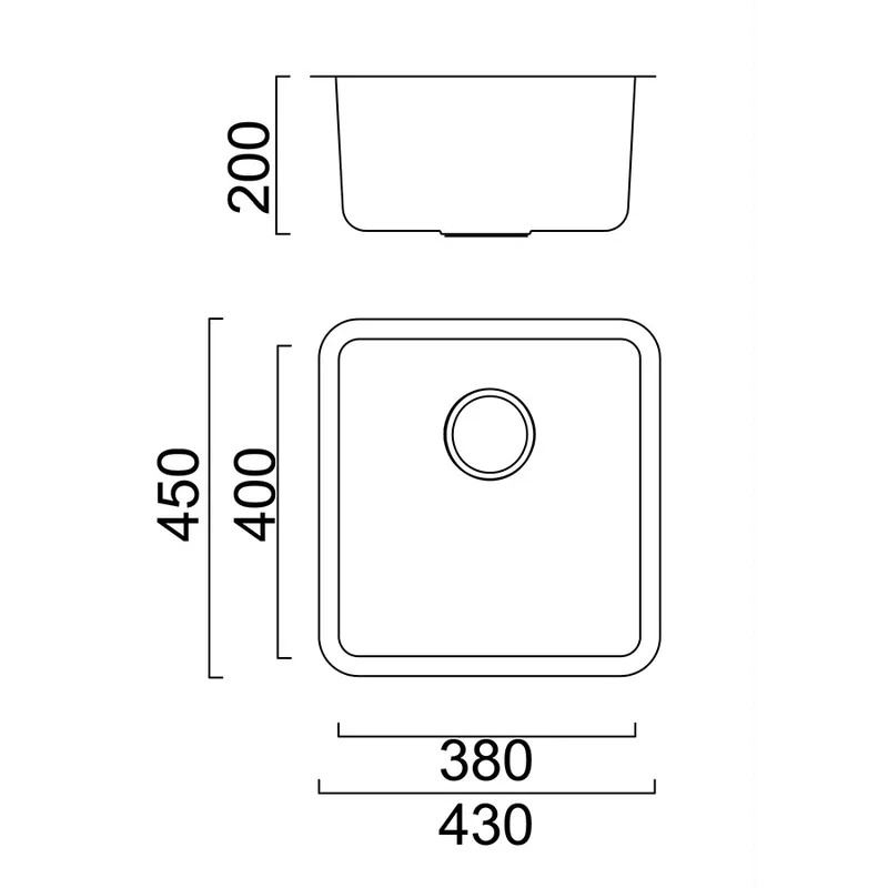 Reginox Brasilia 38U 38x40x20 Undermount Sink
