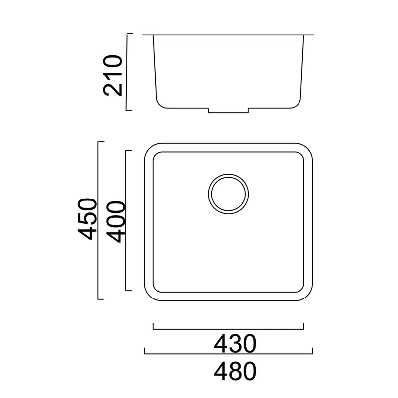Reginox Brasilia 43U 43x40x20 Undermount Sink