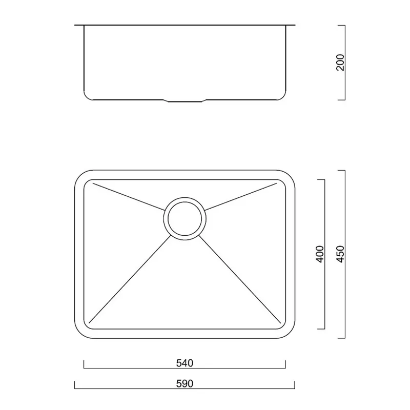 Reginox Brasilia 54U 54x40x20 Undermount Sink