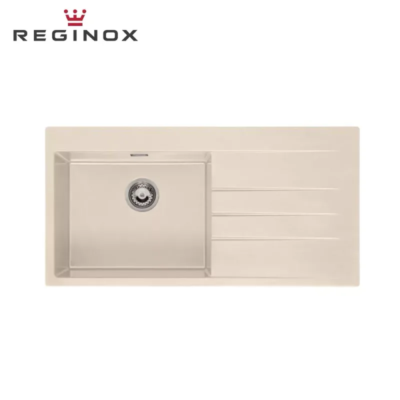 Reginox Breda 10 Left Granite Sink (Caffe Silvery)