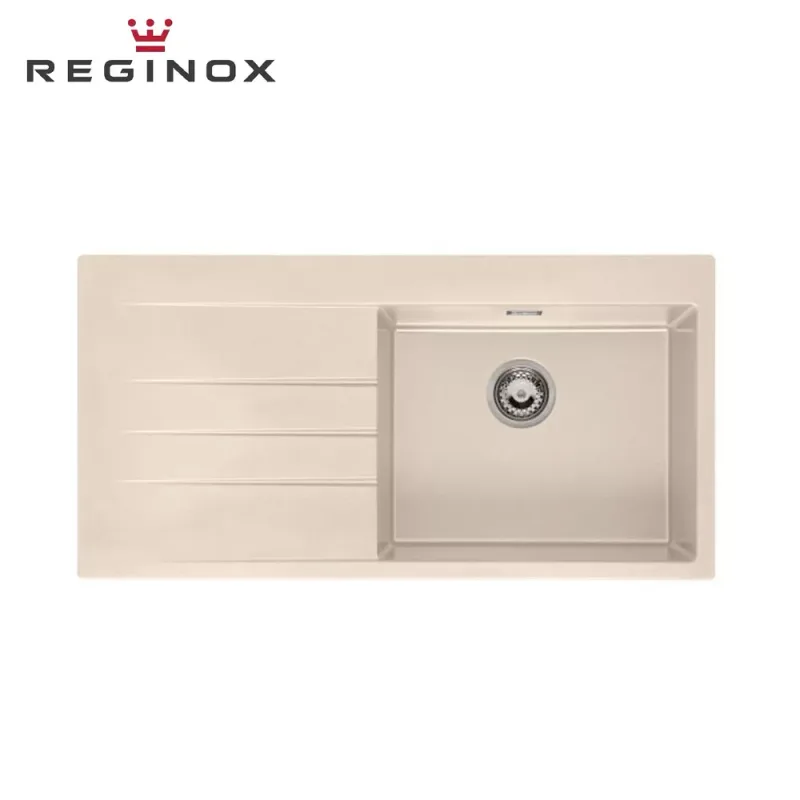 Reginox Breda 10 Right Granite Sink (Caffe Silvery)