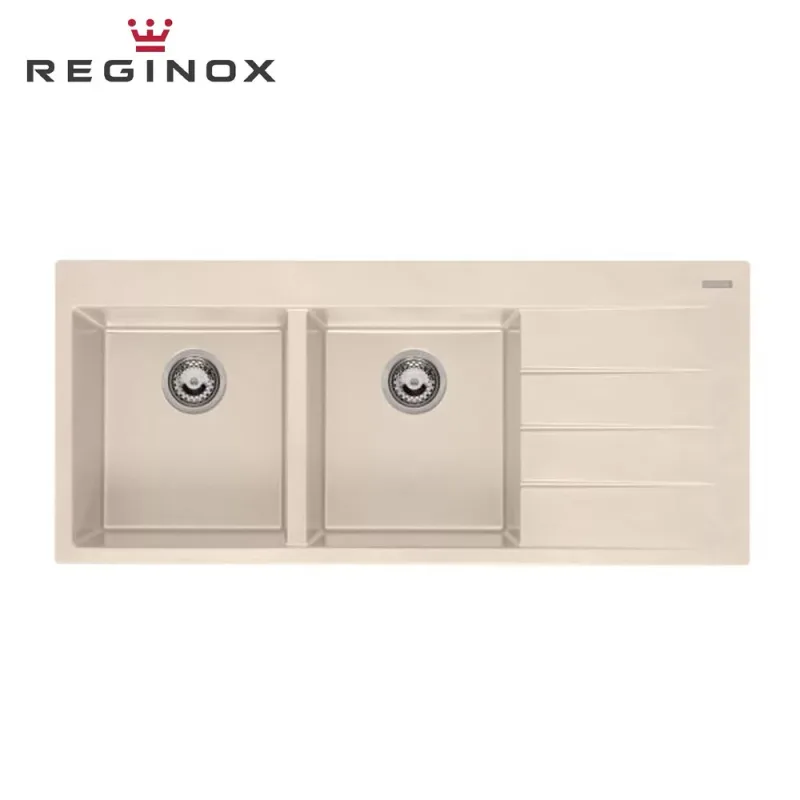 Reginox Breda 30-Left Granite Sink (Caffe Silvery)