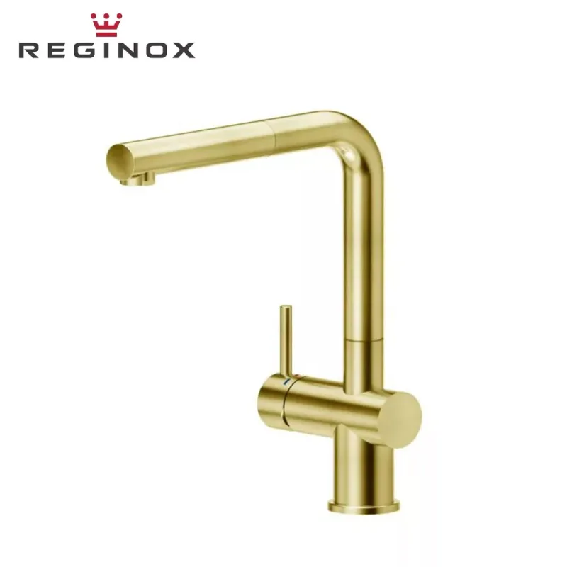 Reginox Cedar Pull-Out Sink Mixer (Gold Flax)