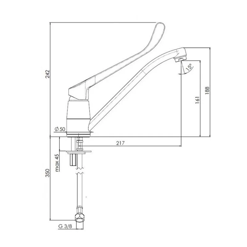 Reginox Chena Extended Lever Sink Mixer