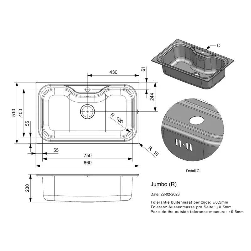 Reginox Jumbo(R) Stainless Steel Sink