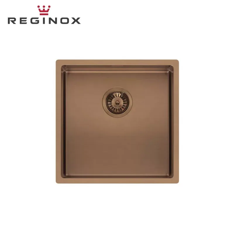 Reginox Miami 40x40 PVD Integrated Stainless Steel Sink (Copper)