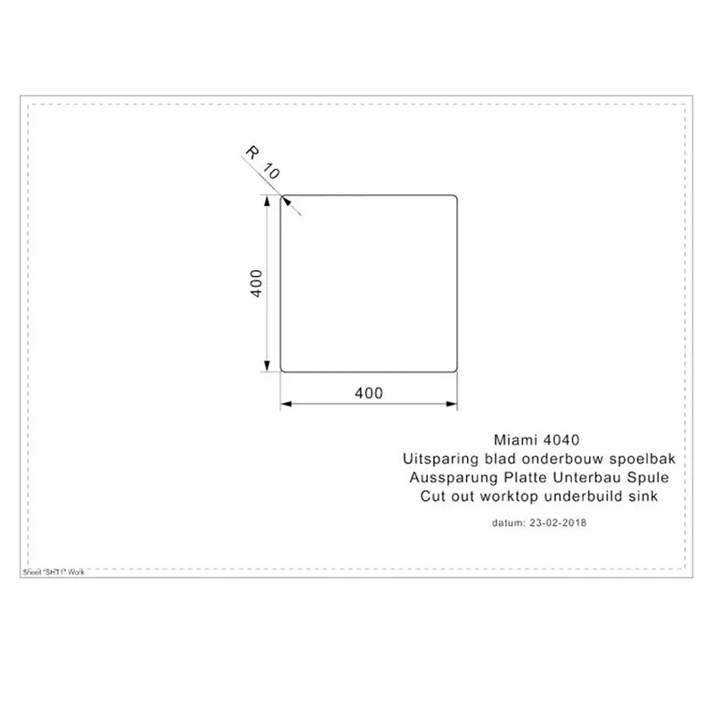 Reginox Miami 40x40 PVD Integrated Stainless Steel Sink (Copper)