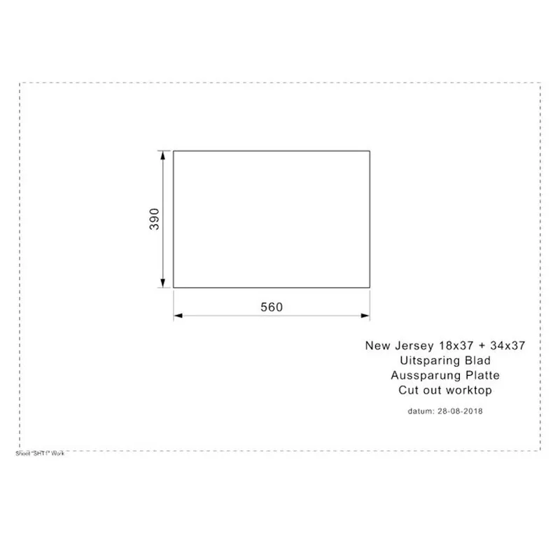 Reginox New Jersey 18x37 + 34x37 Comfort Integrated Stainless Steel Sink