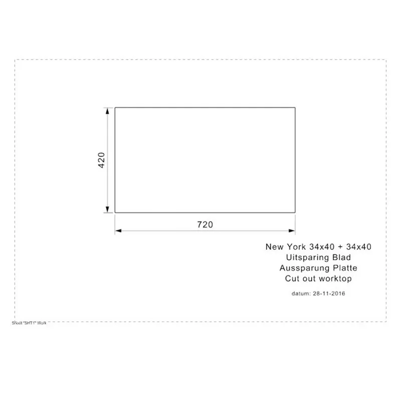 Reginox New York 34x40 + 34x40 Comfort Integrated Stainless Steel Sink