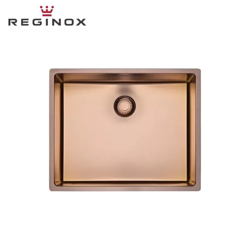 Reginox New York 50x40 PVD Integrated Stainless Steel Sink (Copper Rose)