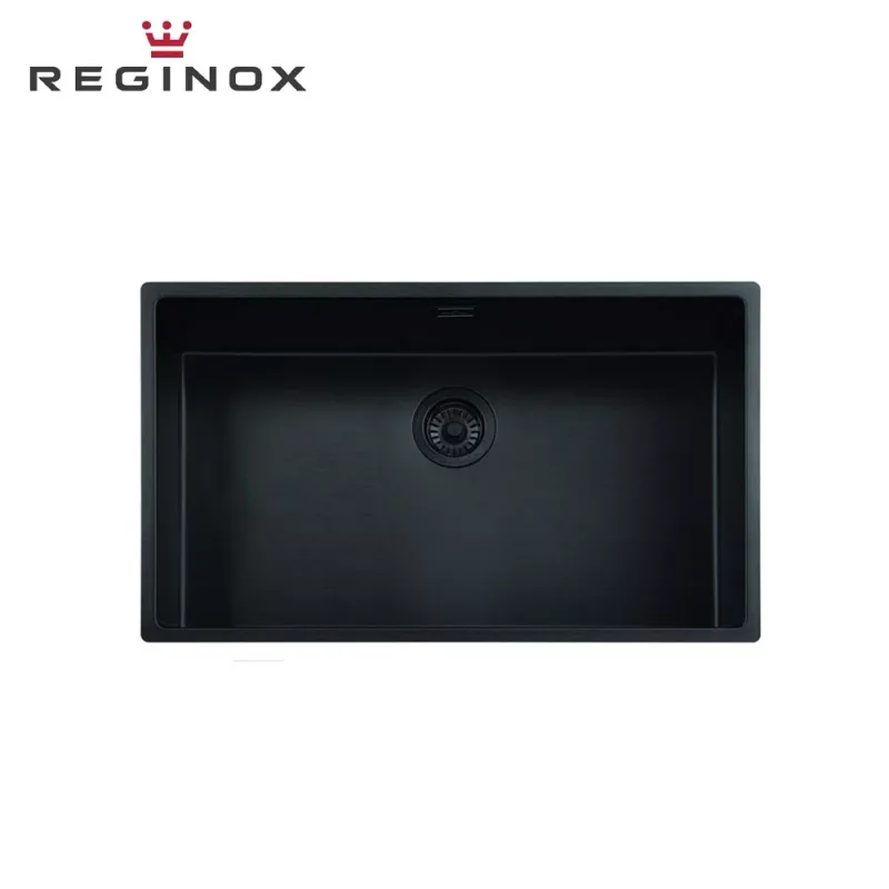 Reginox New York 72x40 OKG Regi Colour Stainless Steel Sink (Jet Black)