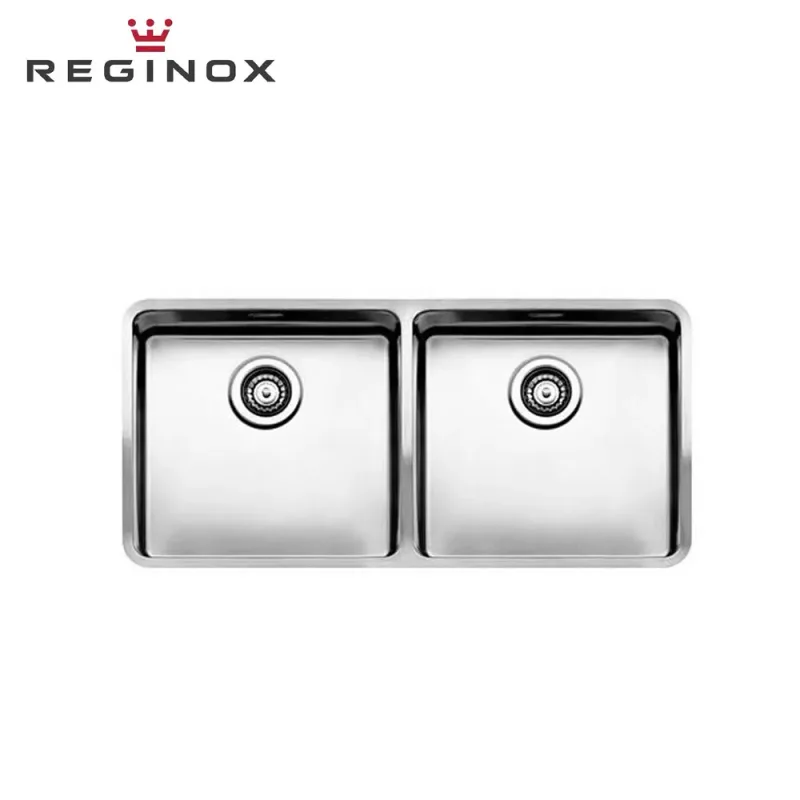 Reginox Ohio 40x40 + 40x40 OKG Integrated Stainless Steel Sink