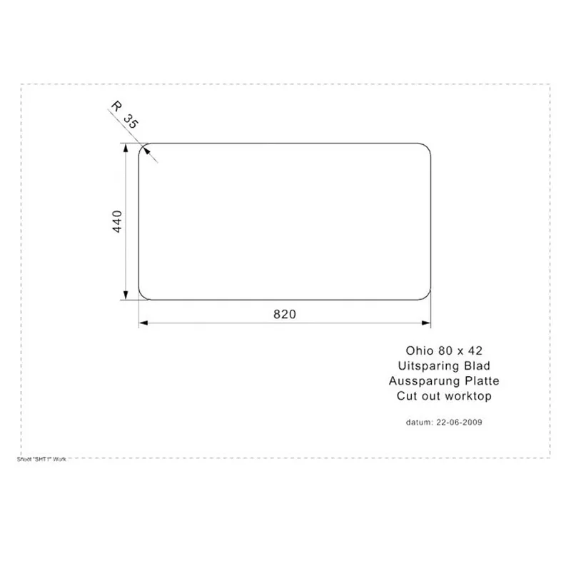 Reginox Ohio 80x42 OKG Integrated Stainless Steel Sink
