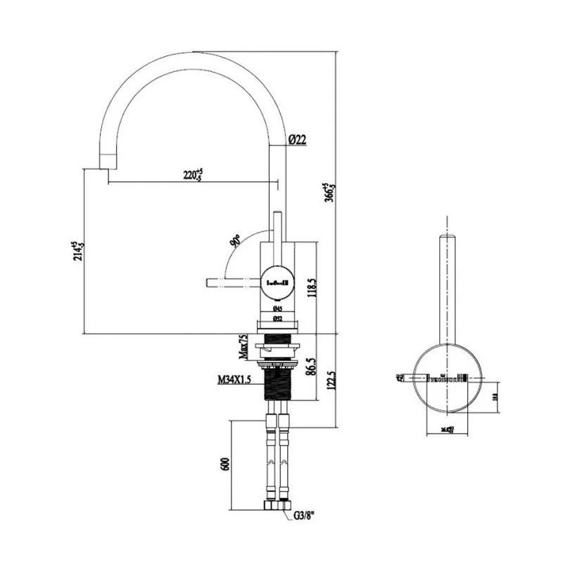 Reginox Spring Sink Mixer (Stainless Steel)