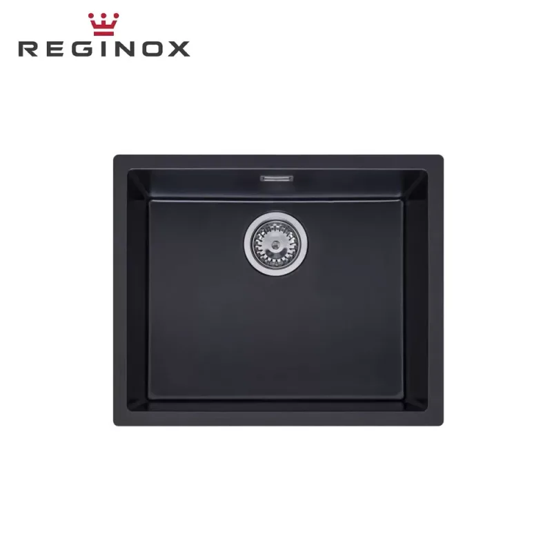 Reginox Texel 50 Granite Sink (Pure Black)