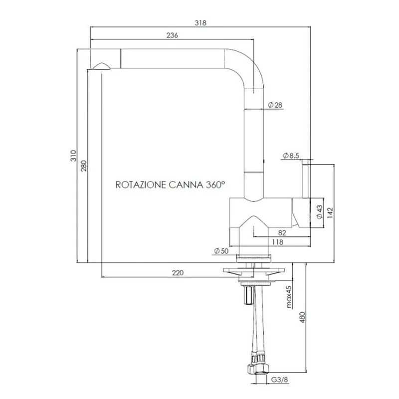 Reginox Yadkin Sink Mixer