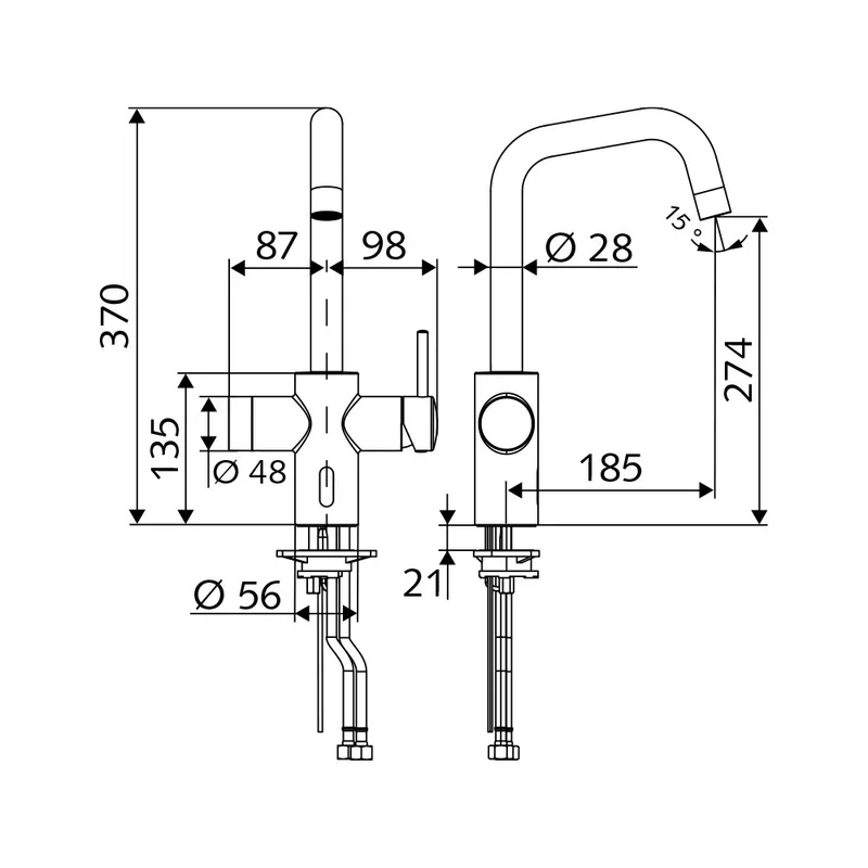 Schell Electronic Sensor Kitchen Tap GRANDIS E