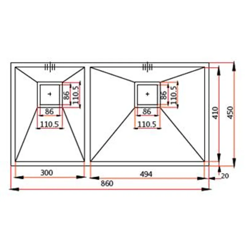 SWX860-86U Kitchen Sink