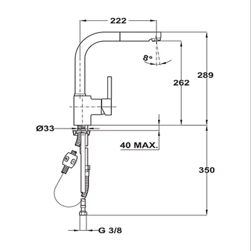 Teka ARK-938 Pull-Out Kitchen Sink Mixer