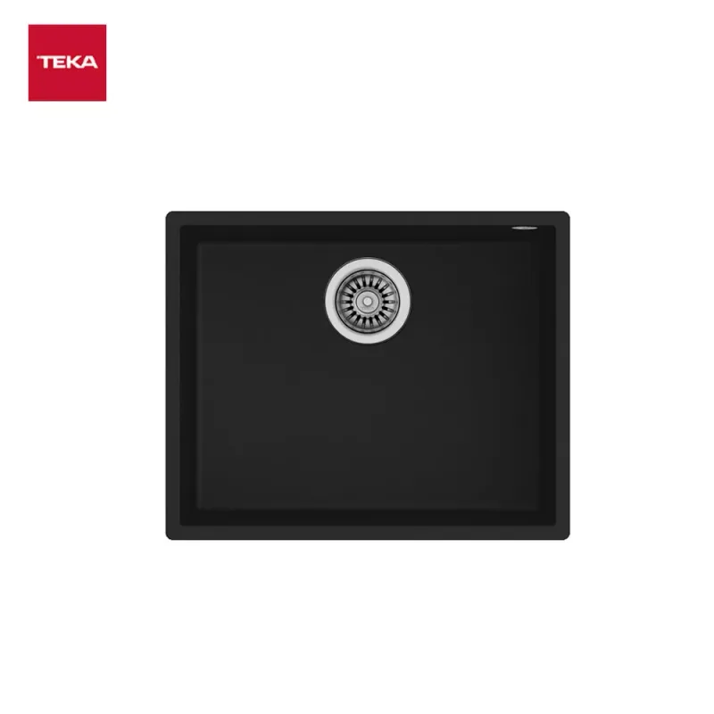 Teka FORSQUARE 50.40-TG-AUTO Tegranite Granite Kitchen Sink (Black)