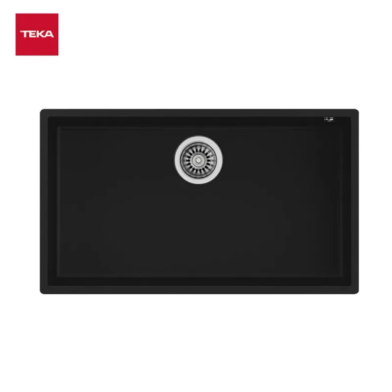Teka Forsquare 72.40-TG-AUTO Tegranite Granite Kitchen Sink (Black)