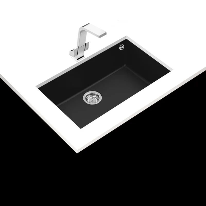 Teka Forsquare 72.40-TG-AUTO Tegranite Granite Kitchen Sink (Black)