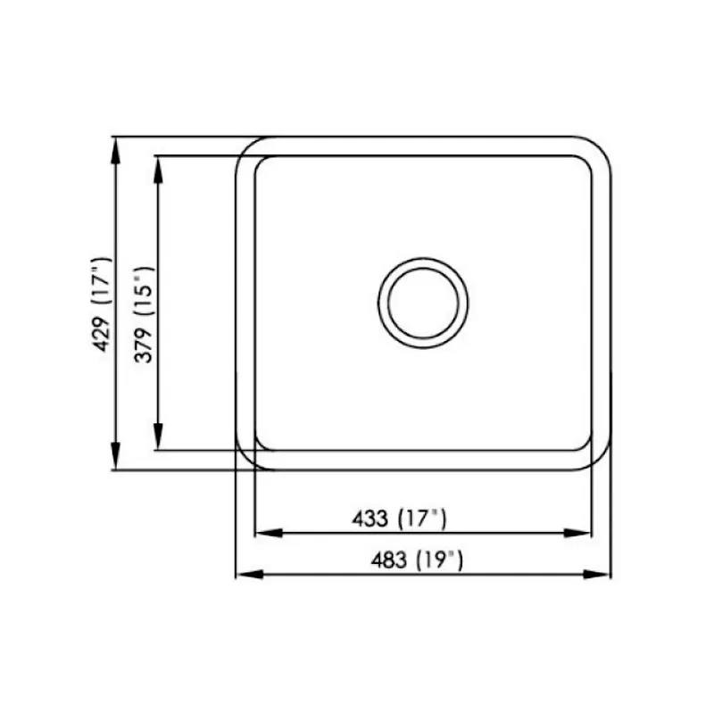 U-483-NC Stainless Steel Kitchen Sink