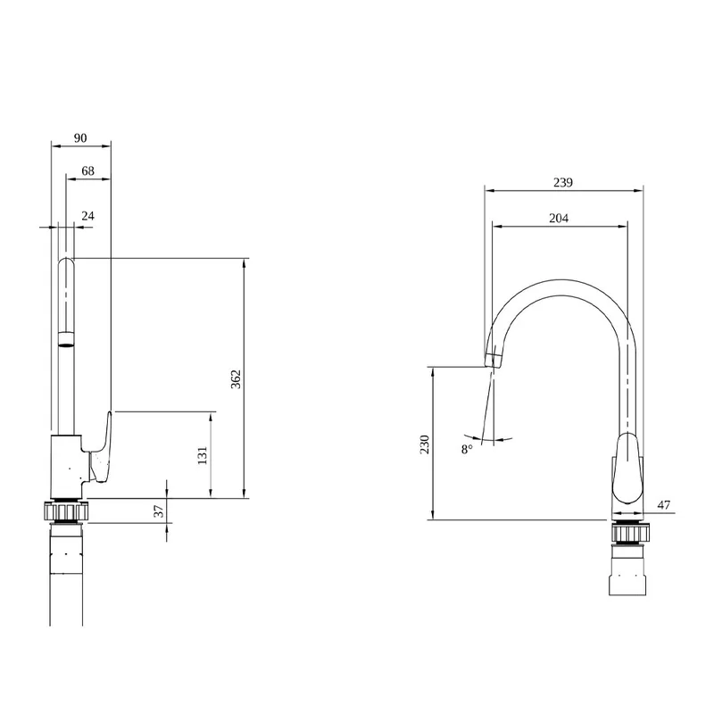 Villeroy & Boch O.novo TVK10510111061 Single-Lever Sink Mixer