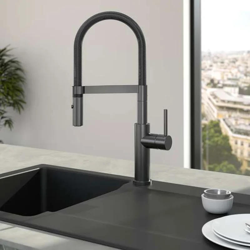 Villeroy & Boch Steel Expert 2.0 92800005 Stainless Steel Sink Mixer (Anthracite)