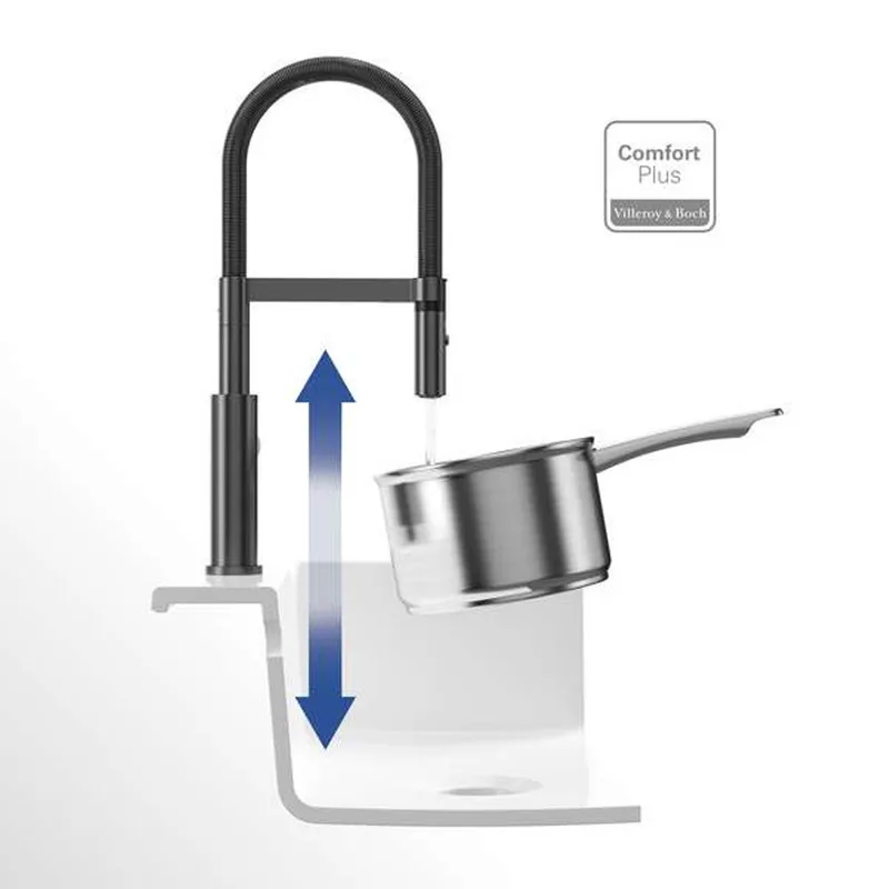 Villeroy & Boch Steel Expert 2.0 92800005 Stainless Steel Sink Mixer (Anthracite)