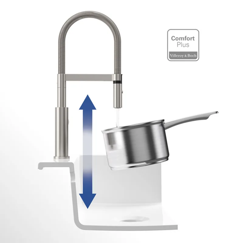 Villeroy & Boch Steel Expert 2.0 928000LC Sink Mixer (Stainless Steel)