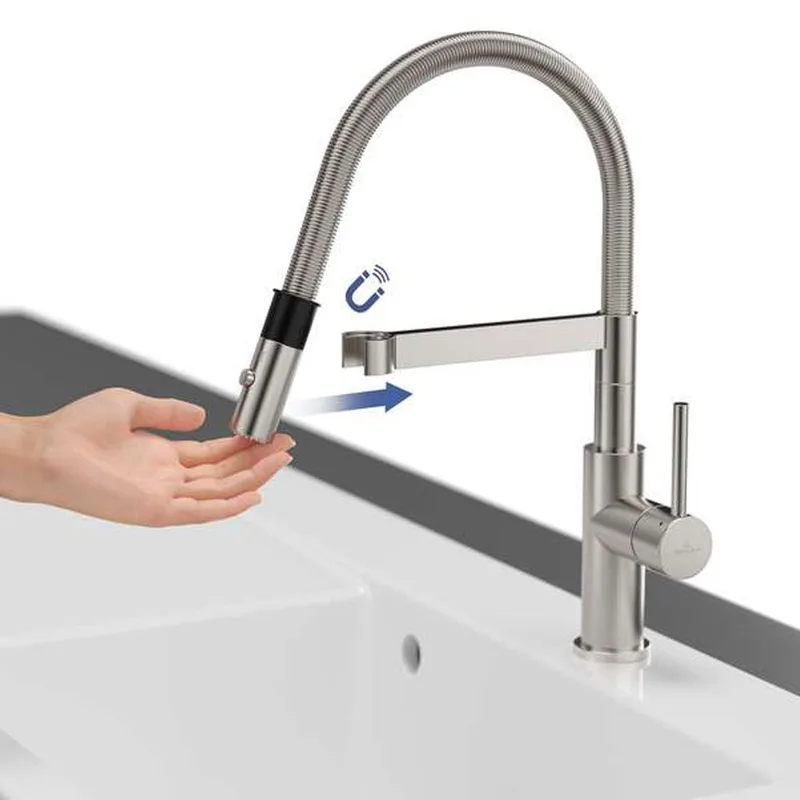Villeroy & Boch Steel Expert Compact 92730005 Stainless Steel Sink Mixer (Anthracite)