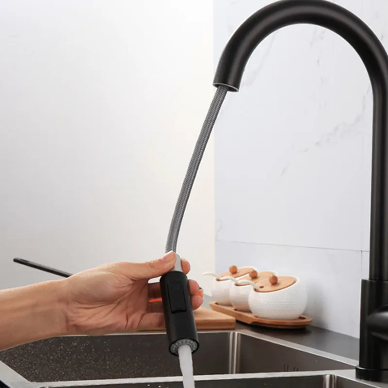 Nobel VS4320BK Pull-Out Kitchen Sink Tap Matt Black