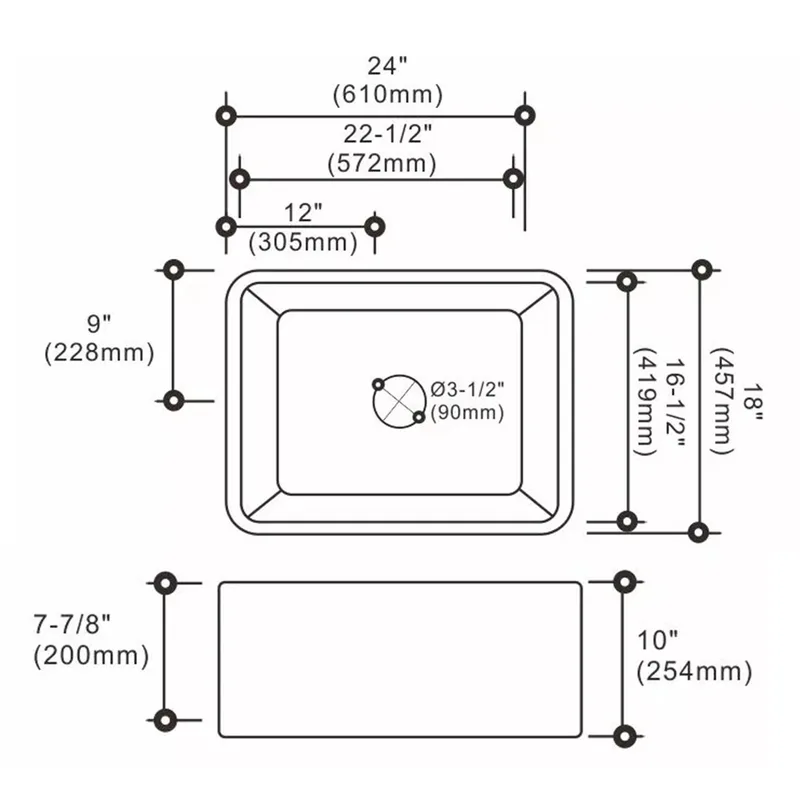 Zurich Solid Surface Farmhouse Sink