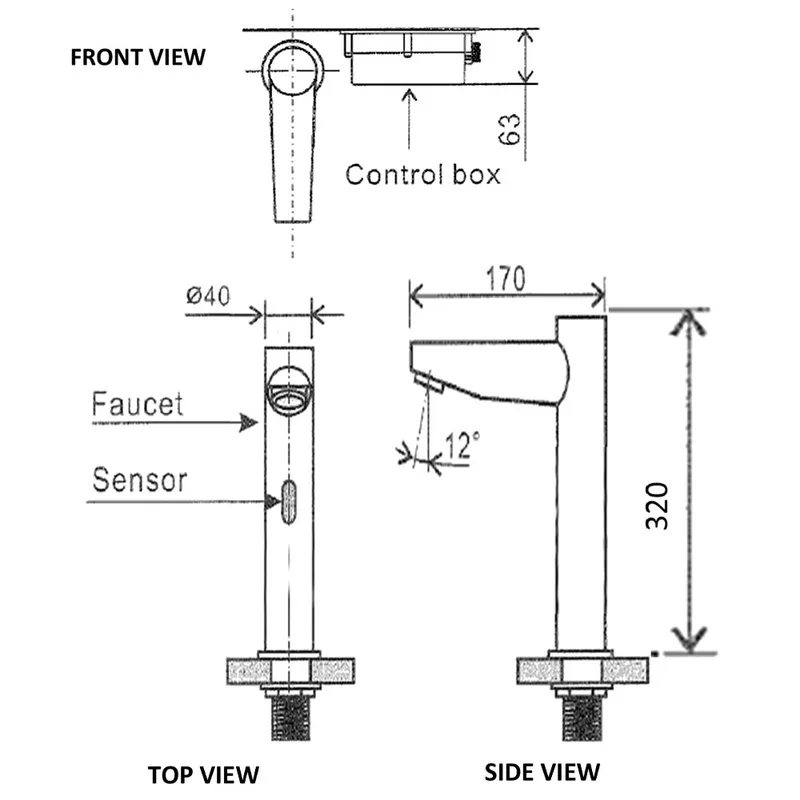 AWS Anton L Sensor Tall Basin Tap