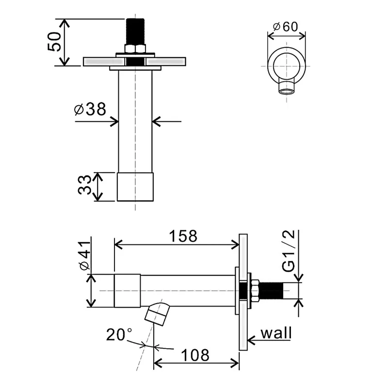 AWS Metrix-B158 Self-Closing Basin Tap