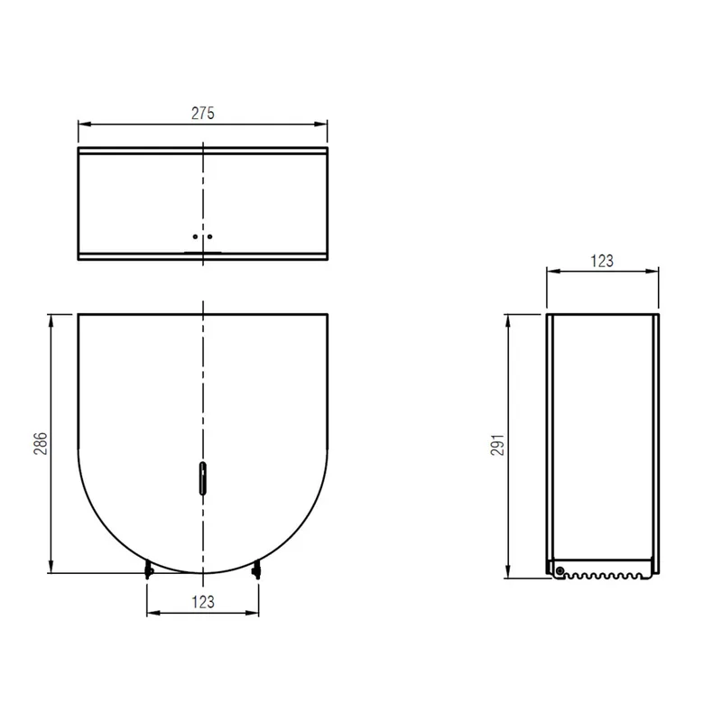 AWS PH-0788S-MB Jumbo Roll Towel Dispenser