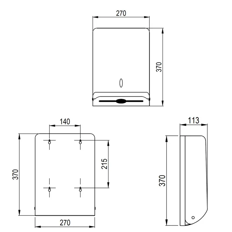 AWS PH-8312 Wall Mounted Paper Towel Dispenser