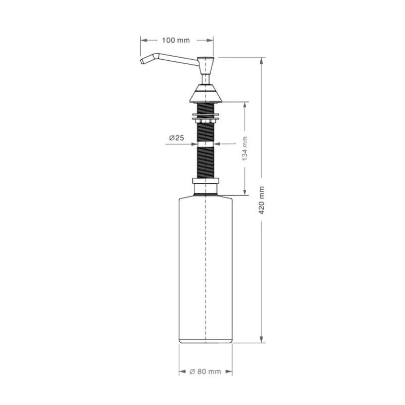 AWS SH-6286 Deck Mount Manual Soap Dispenser