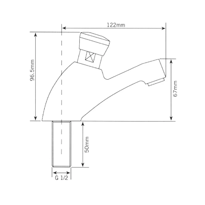AWS TR10 Self Closing Basin Tap