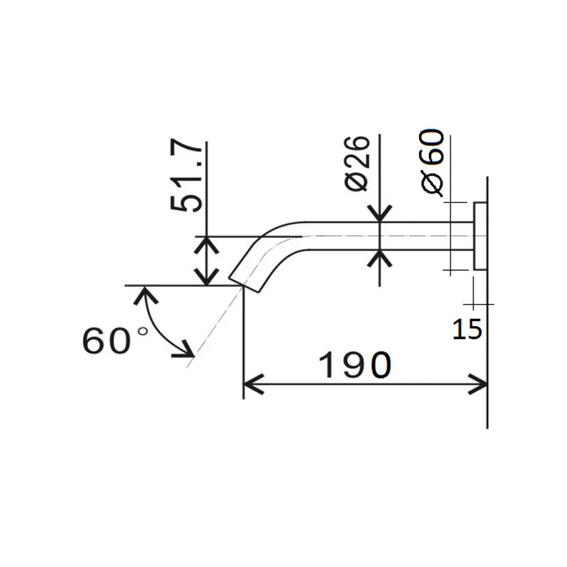 AWS Virgo-W Wall Mounted Sensor Basin Tap