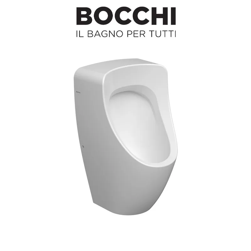 BOCCHI 1383-002-0131 Back-Inlet Wall Hung Urinal Bowl (Matt White)