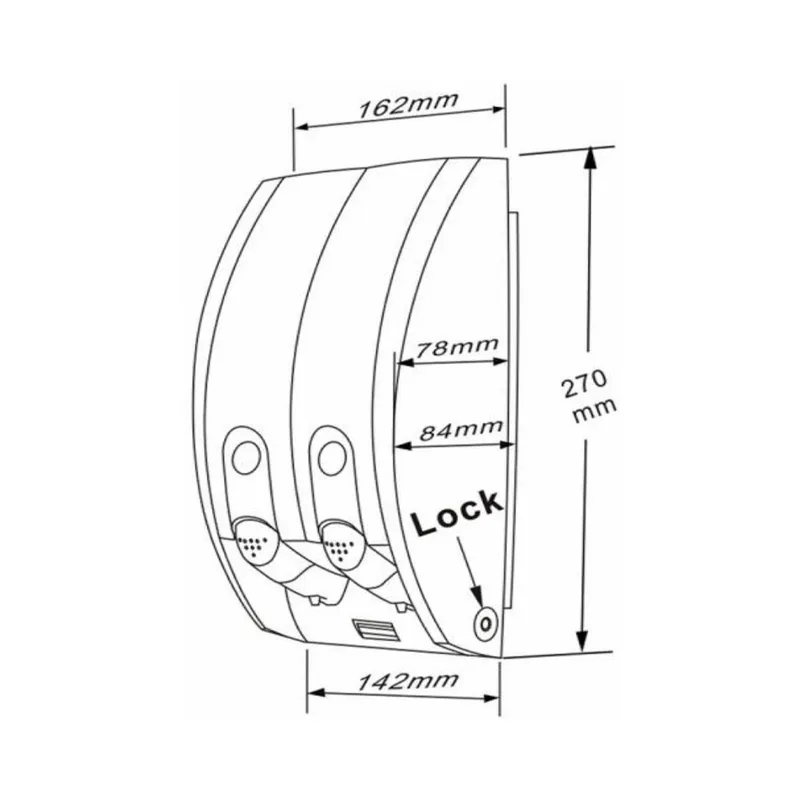 FD-135S Manual Wall Mounted Soap Dispenser (Chrome)