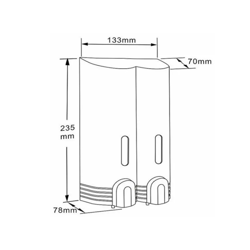 FD-22S Manual Wall Mounted Soap Dispenser (Chrome)