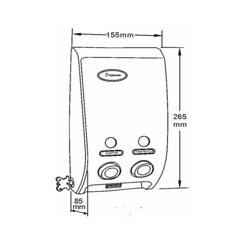 FD-333S Manual Wall Mounted Soap Dispenser (Chrome)