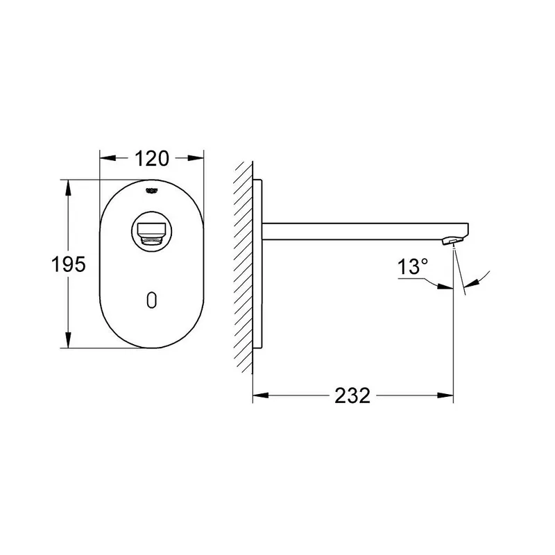 Grohe Eurosmart Cosmopolitan-E 36334SD0 Sensor Basin Tap (Stainless Steel Finished)