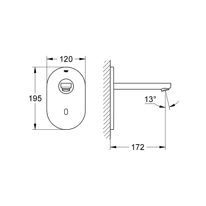 Grohe Eurosmart Cosmopolitan-E 36335SD0 Sensor Basin Tap (Stainless Steel Finished)