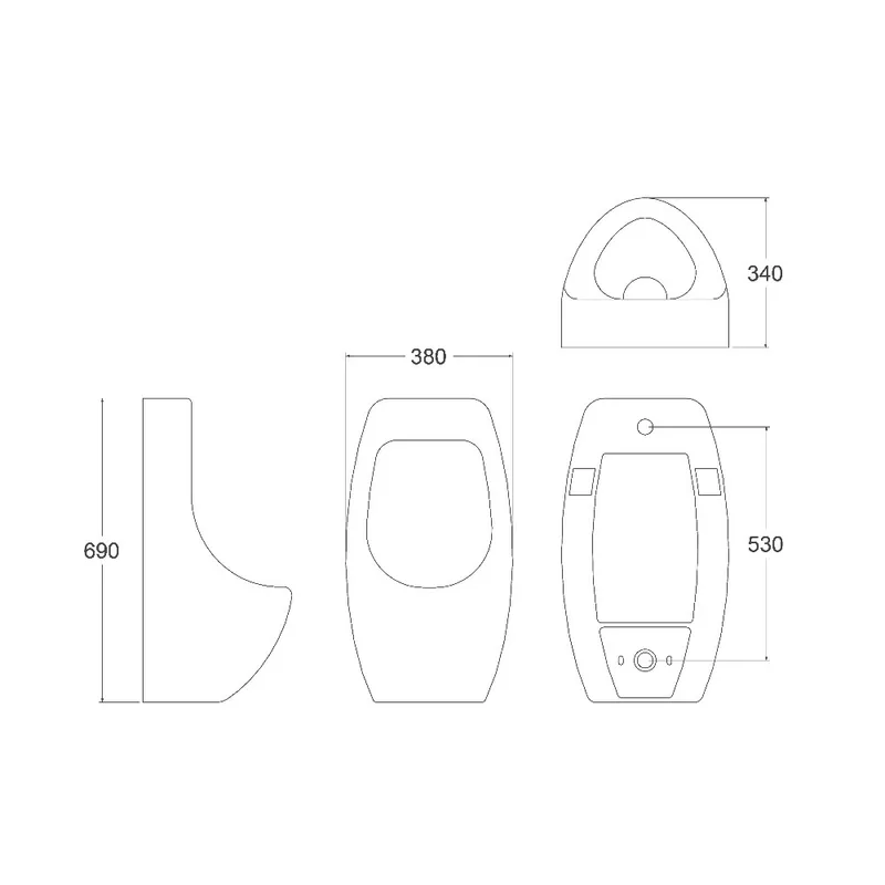 IETO 208-A/B Wall Hung Urinal Bowl