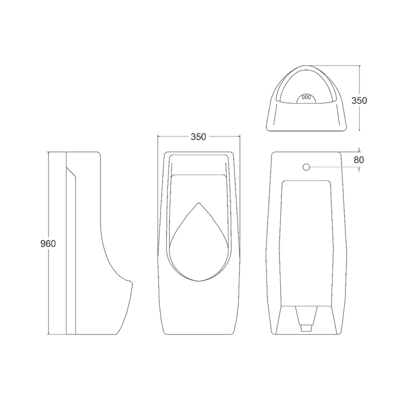 IETO 210-A/B Floor Standing Urinal Bowl